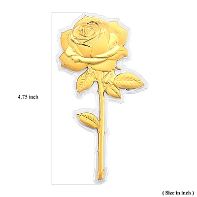 24K Gold Forever Rose - A Symbol of Eternal Love Embossed Sheet with Book Packaging 110x60mm (10mg)