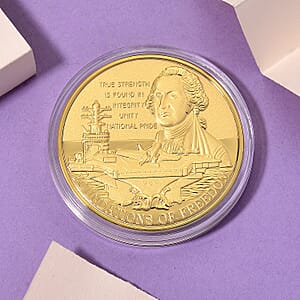 24K Gold Foundations of Freedom &ndash; American Legacy Tribute Medallion Embossed Sheet with Box Packaging 50mm (10mg) (Del. in 8-10 Days)