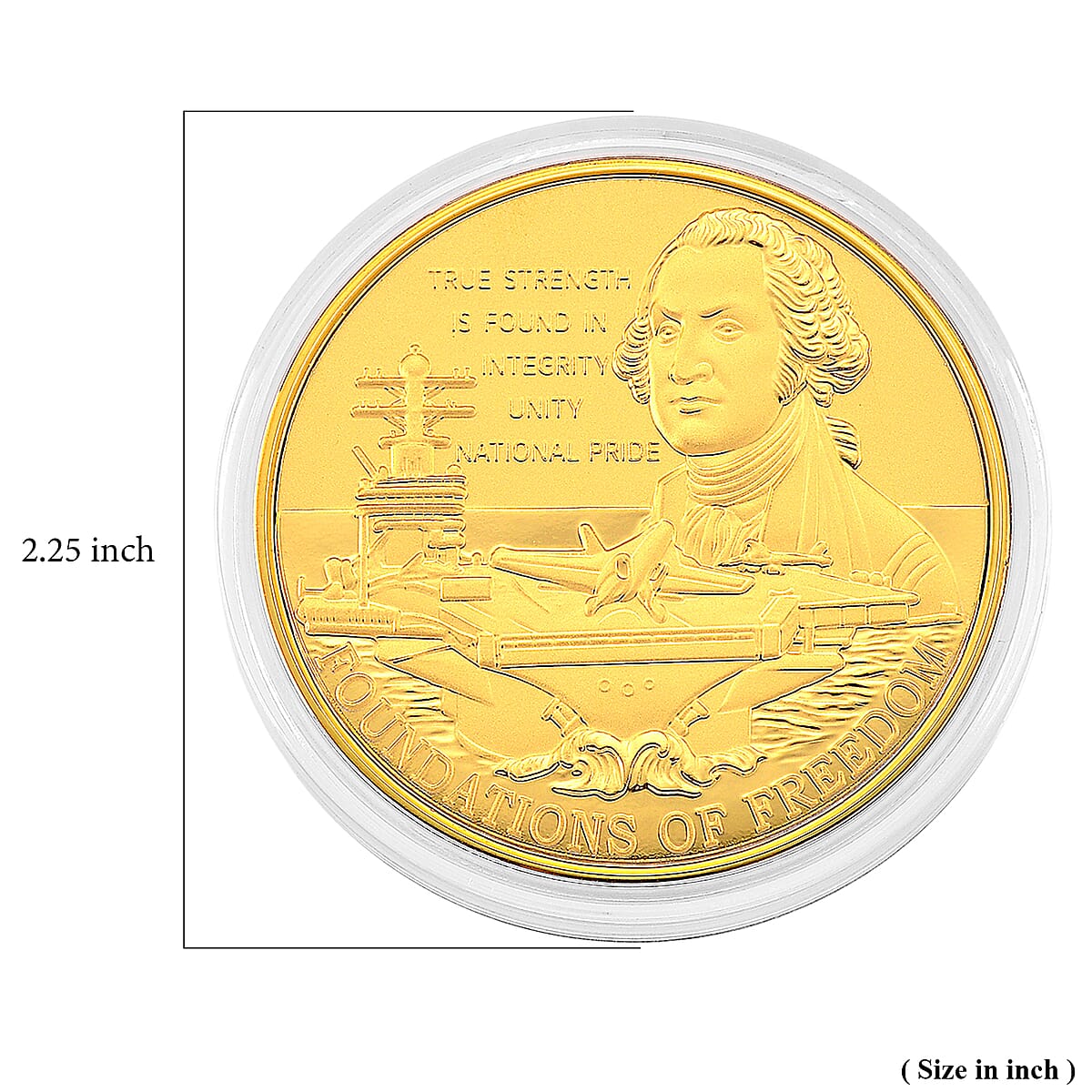 24K Gold Foundations of Freedom &ndash; American Legacy Tribute Medallion Embossed Sheet with Box Packaging 50mm (10mg) (Del. in 8-10 Days) image number 5