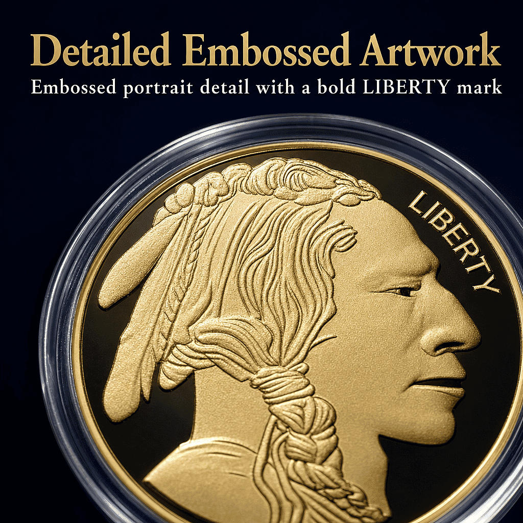 Buffalo & Native 24k Gold Embossed Sheet 10mg (Del. In 10-12 Days)