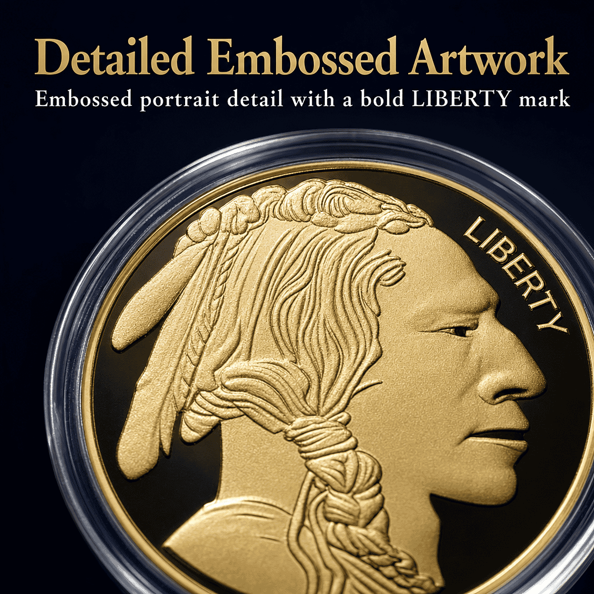 Buffalo & Native 24k Gold Embossed Sheet 10mg (Del. In 10-12 Days) image number 3