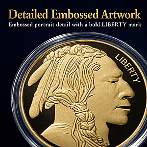 Buffalo & Native 24k Gold Embossed Sheet 10mg (Del. In 10-12 Days)
