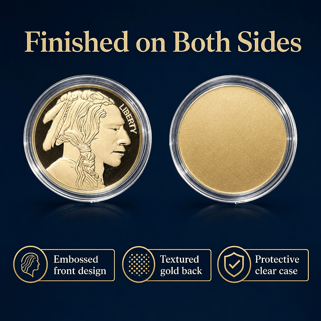 Buffalo & Native 24k Gold Embossed Sheet 10mg (Del. In 10-12 Days)