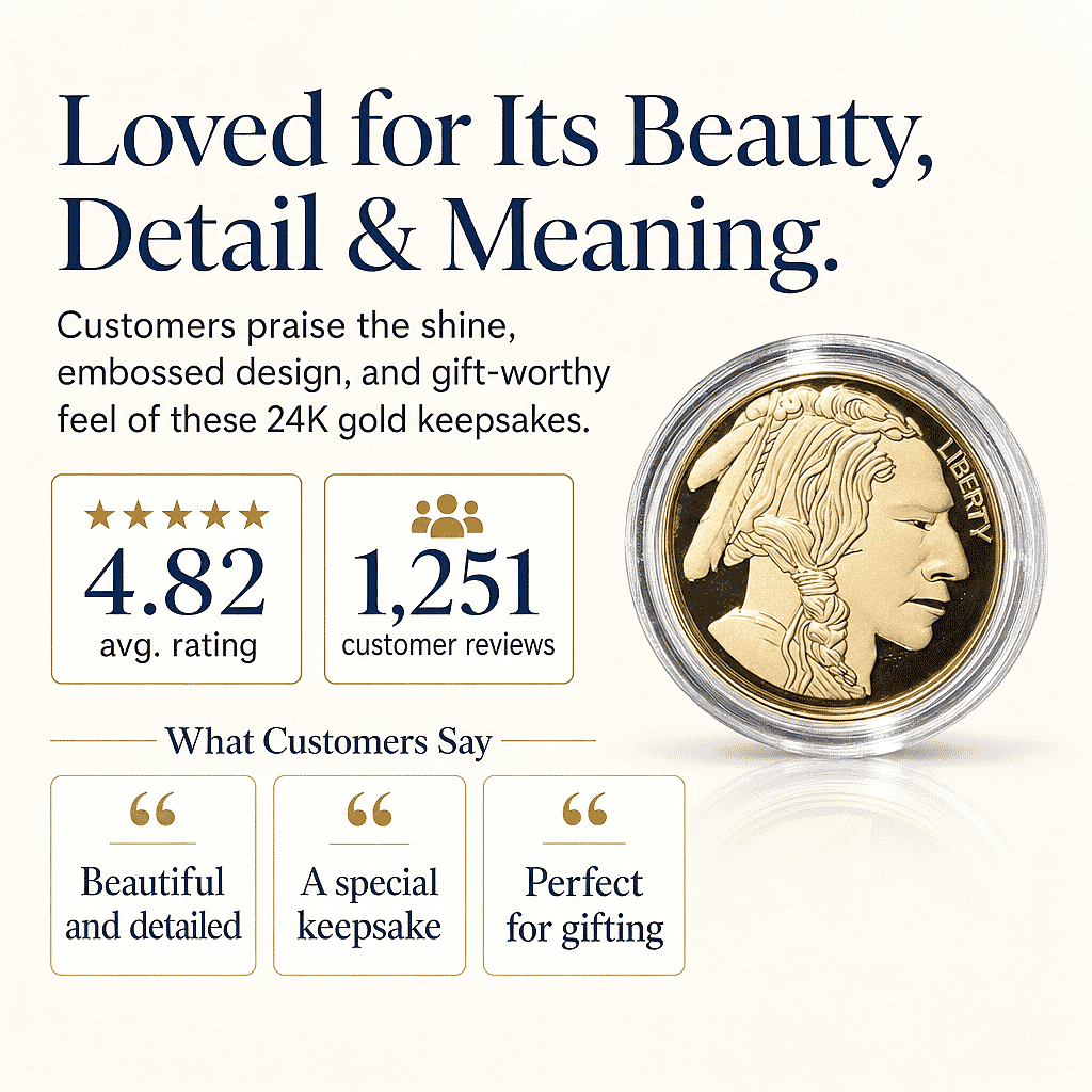 Buffalo & Native 24k Gold Embossed Sheet 10mg (Del. In 10-12 Days)