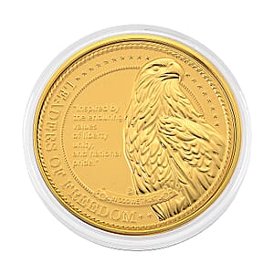 24K Gold Leaders of Freedom - Honor, Courage & Unity Tribute Medallion Embossed Sheet with Box Packaging 50mm (10mg)