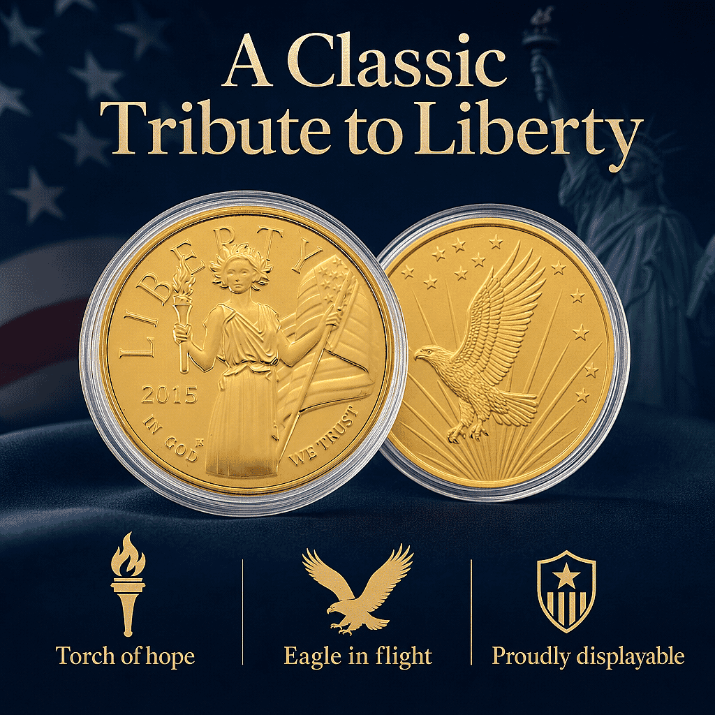 Liberty & Eagle 24k Gold Embossed Sheet 10mg (Del. In 10-12 Days)