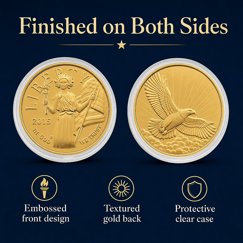 Liberty & Eagle 24k Gold Embossed Sheet 10mg (Del. In 10-12 Days)