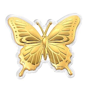 24K Gold Butterfly &ndash; A Symbol of Hope & New Beginnings Embossed sheet with Book Packaging 72x85mm (10mg)