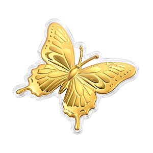 24K Gold Butterfly &ndash; A Symbol of Hope & New Beginnings Embossed sheet with Book Packaging 72x85mm (10mg)
