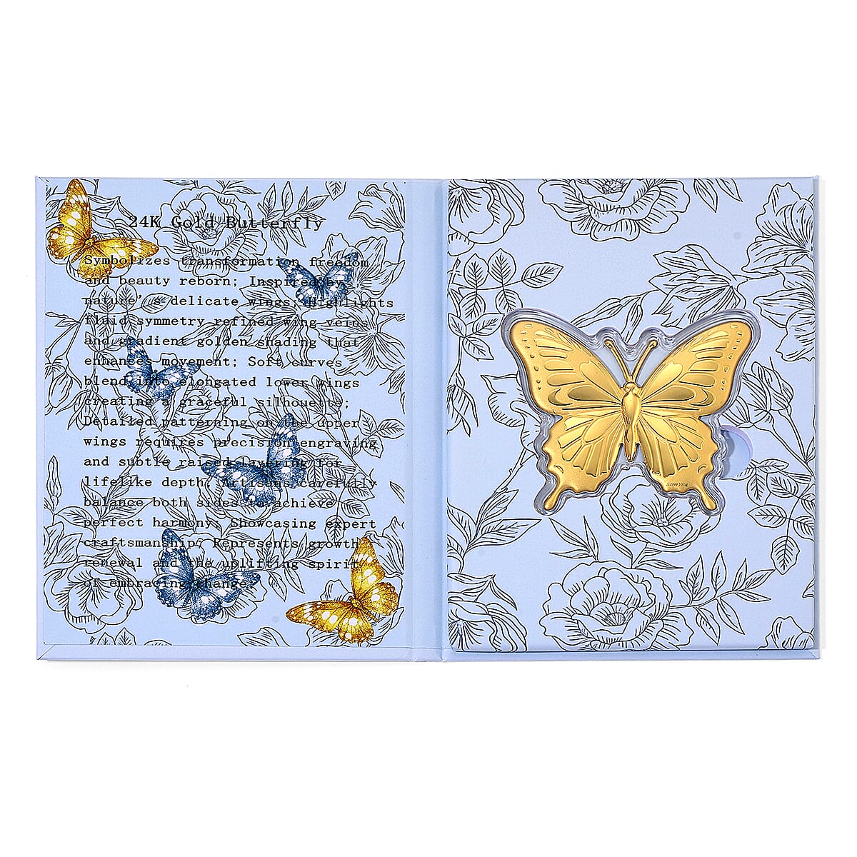 24K Gold Butterfly &ndash; A Symbol of Hope & New Beginnings Embossed sheet with Book Packaging 72x85mm (10mg) image number 4