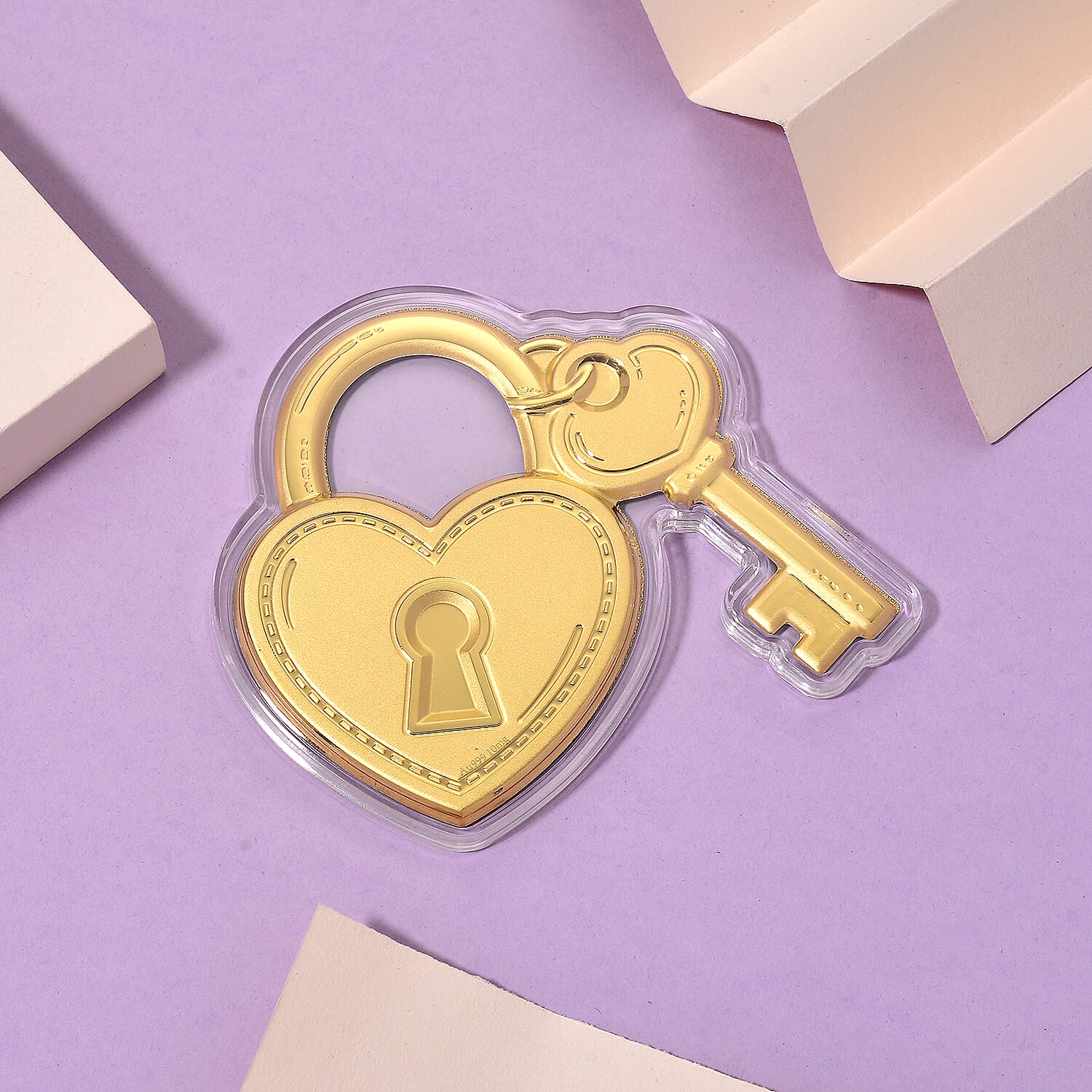 Key to My Heart 24k Gold Embossed Sheet 10mg
