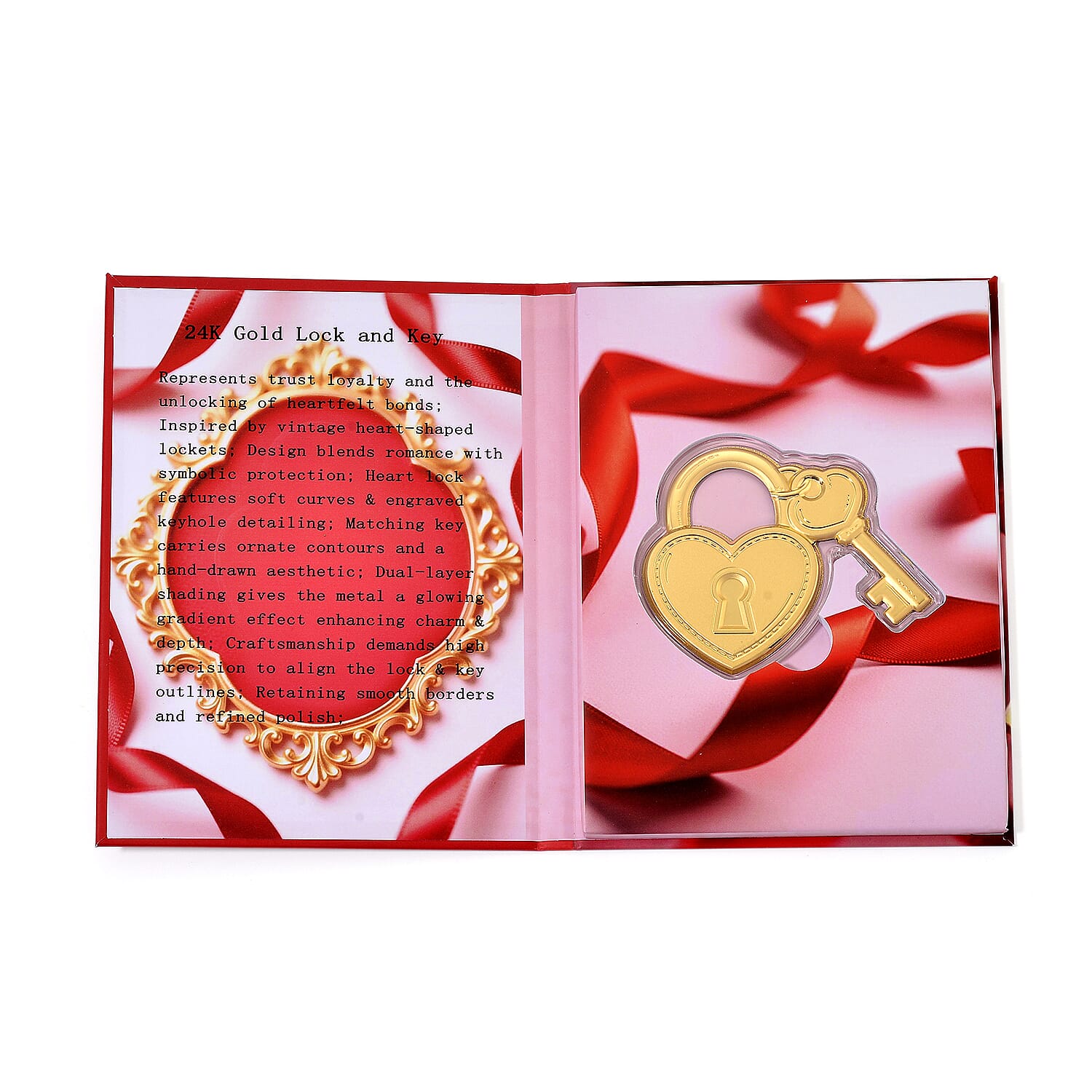 Key to My Heart 24k Gold Embossed Sheet 10mg