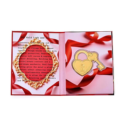 Key to My Heart 24k Gold Embossed Sheet 10mg
