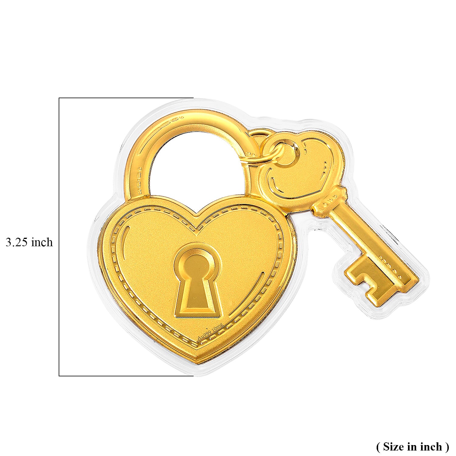Key to My Heart 24k Gold Embossed Sheet 10mg