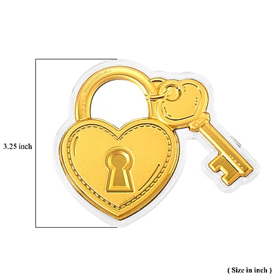 Key to My Heart 24k Gold Embossed Sheet 10mg