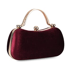 La Marey Wine Modern Phone Box Bag with Shoulder Chain Strap
