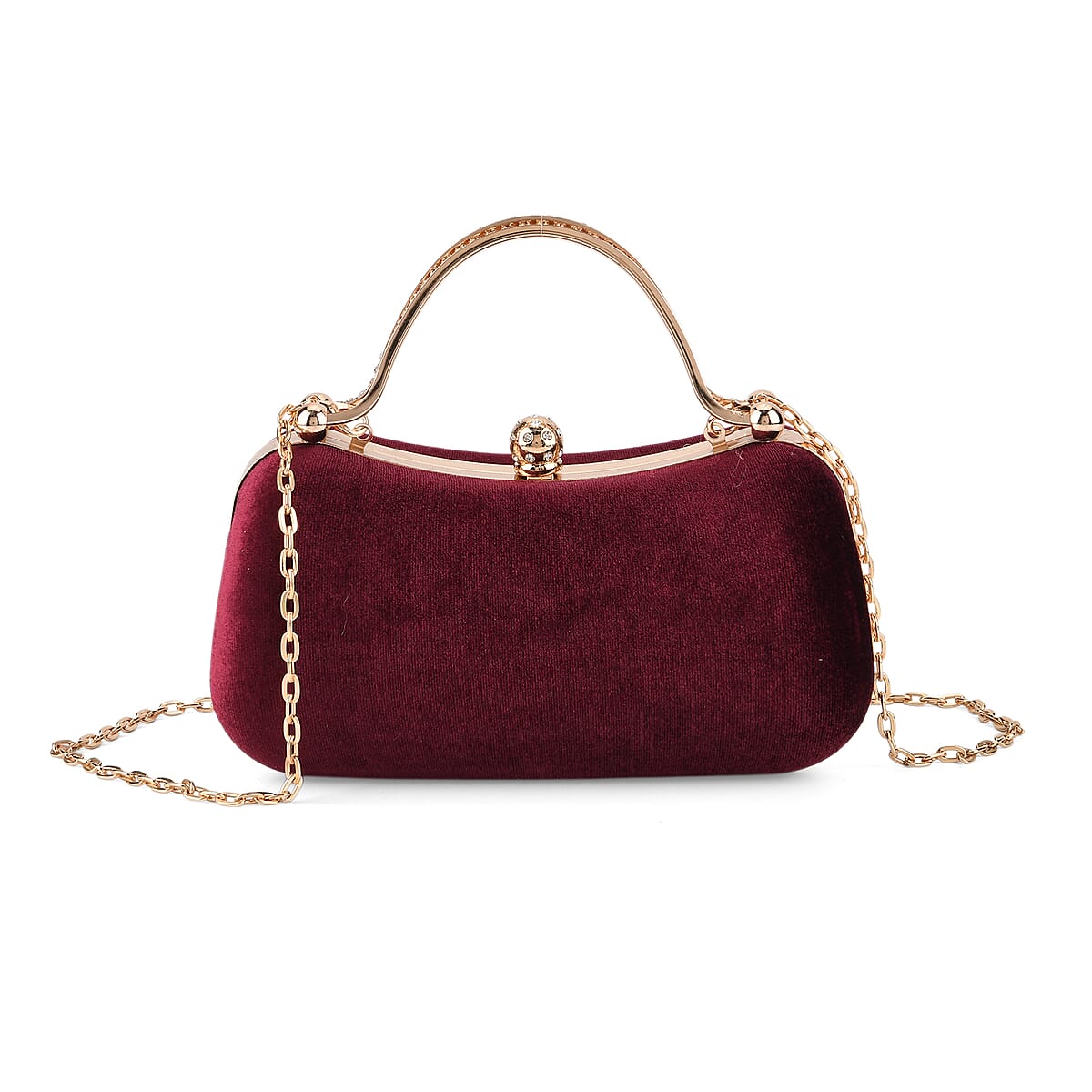 La Marey Wine Modern Phone Box Bag with Shoulder Chain Strap image number 2