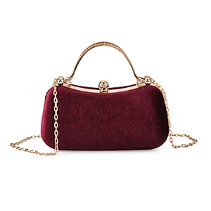 La Marey Wine Modern Phone Box Bag with Shoulder Chain Strap