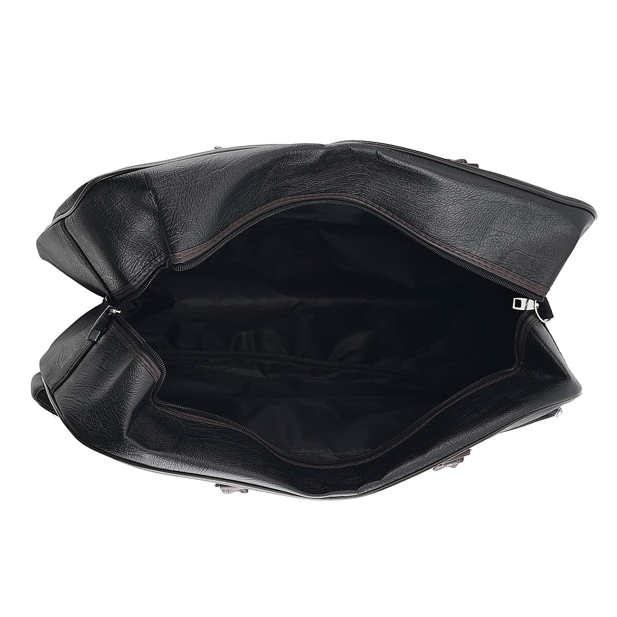La Marey Black Duffle Travel Bag with Shoulder Strap image number 2