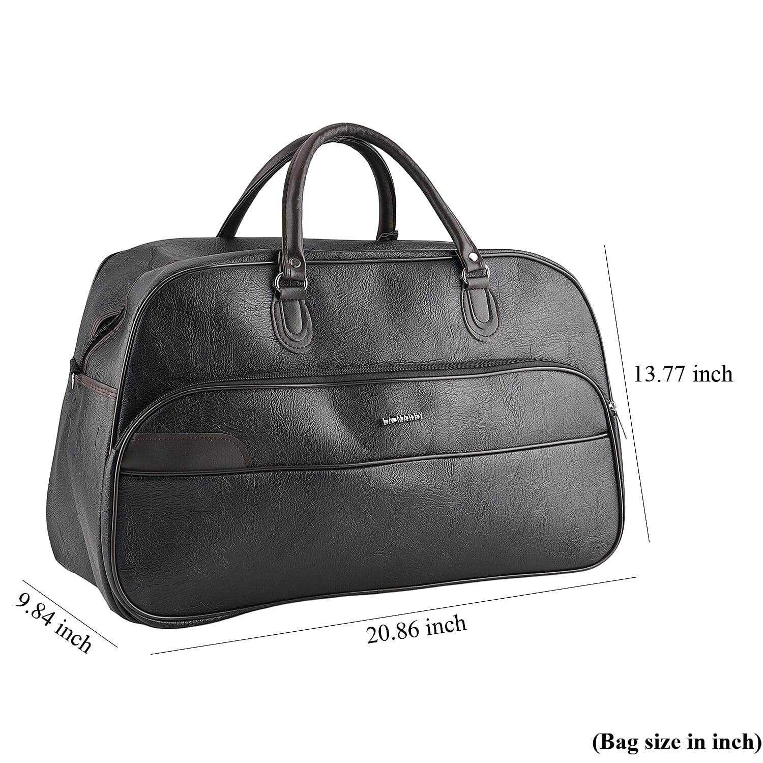 La Marey Black Duffle Travel Bag with Shoulder Strap