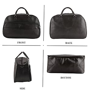 La Marey Dark Brown Duffle Travel Bag with Shoulder Strap