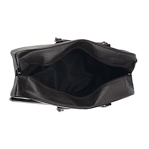 La Marey Dark Brown Duffle Travel Bag with Shoulder Strap