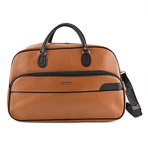 La Marey Tan Duffle Travel Bag with Shoulder Strap