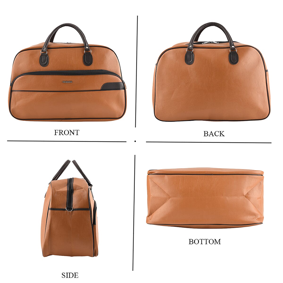 La Marey Tan Duffle Travel Bag with Shoulder Strap image number 1
