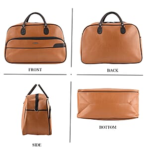 La Marey Tan Duffle Travel Bag with Shoulder Strap
