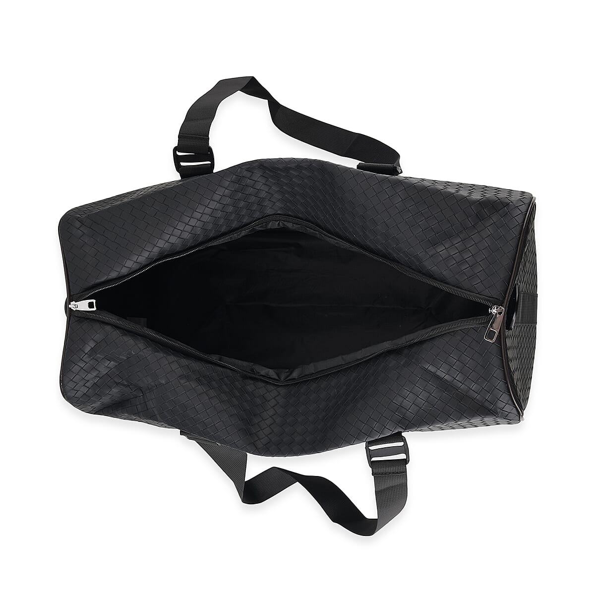 La Marey Black Duffle Travel Bag with Shoulder Strap image number 2