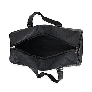 La Marey Black Duffle Travel Bag with Shoulder Strap