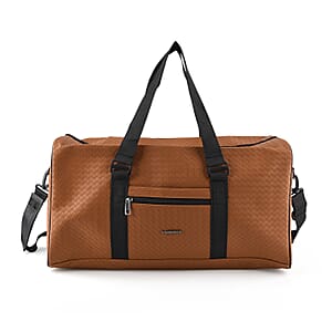 La Marey Tan Duffle Travel Bag with Shoulder Strap