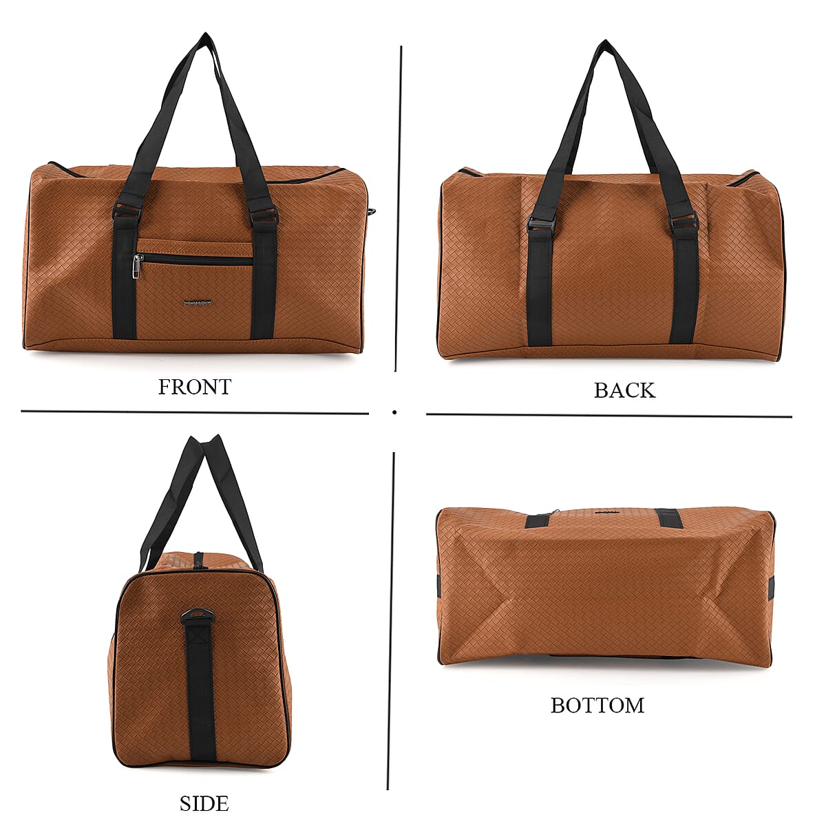 La Marey Tan Duffle Travel Bag with Shoulder Strap image number 1