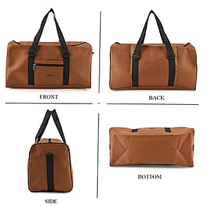 La Marey Tan Duffle Travel Bag with Shoulder Strap