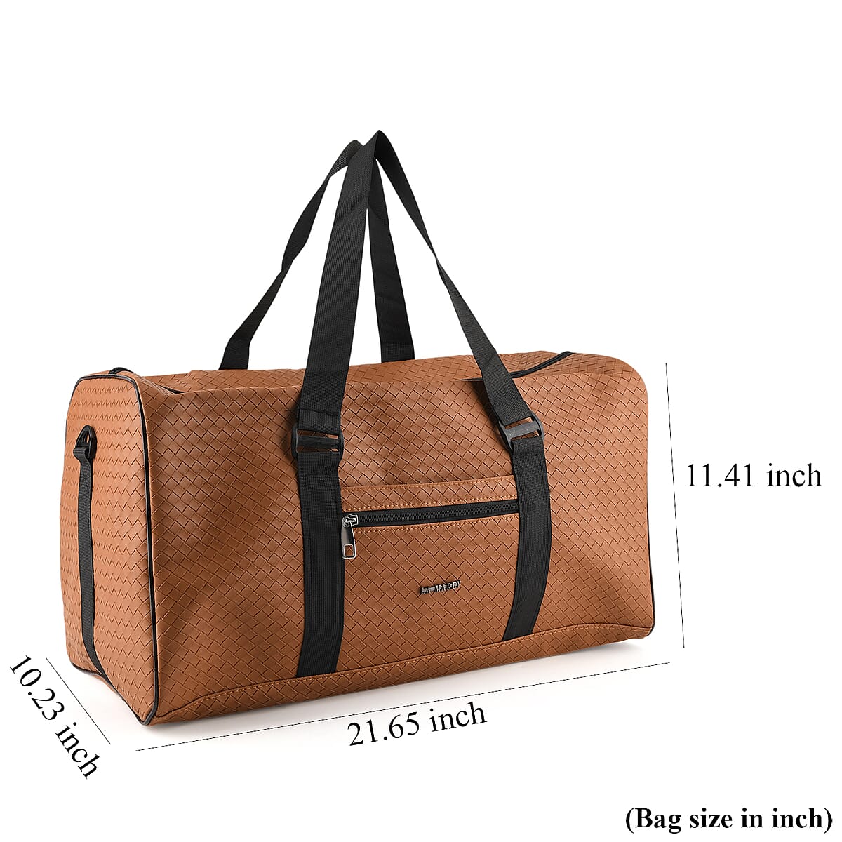 La Marey Tan Duffle Travel Bag with Shoulder Strap image number 4