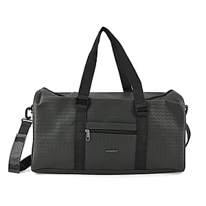 La Marey Dark Green Duffle Travel Bag with Shoulder Strap