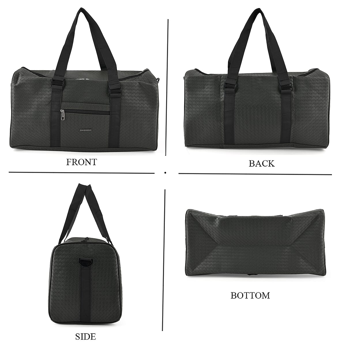 La Marey Dark Green Duffle Travel Bag with Shoulder Strap image number 1