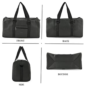 La Marey Dark Green Duffle Travel Bag with Shoulder Strap