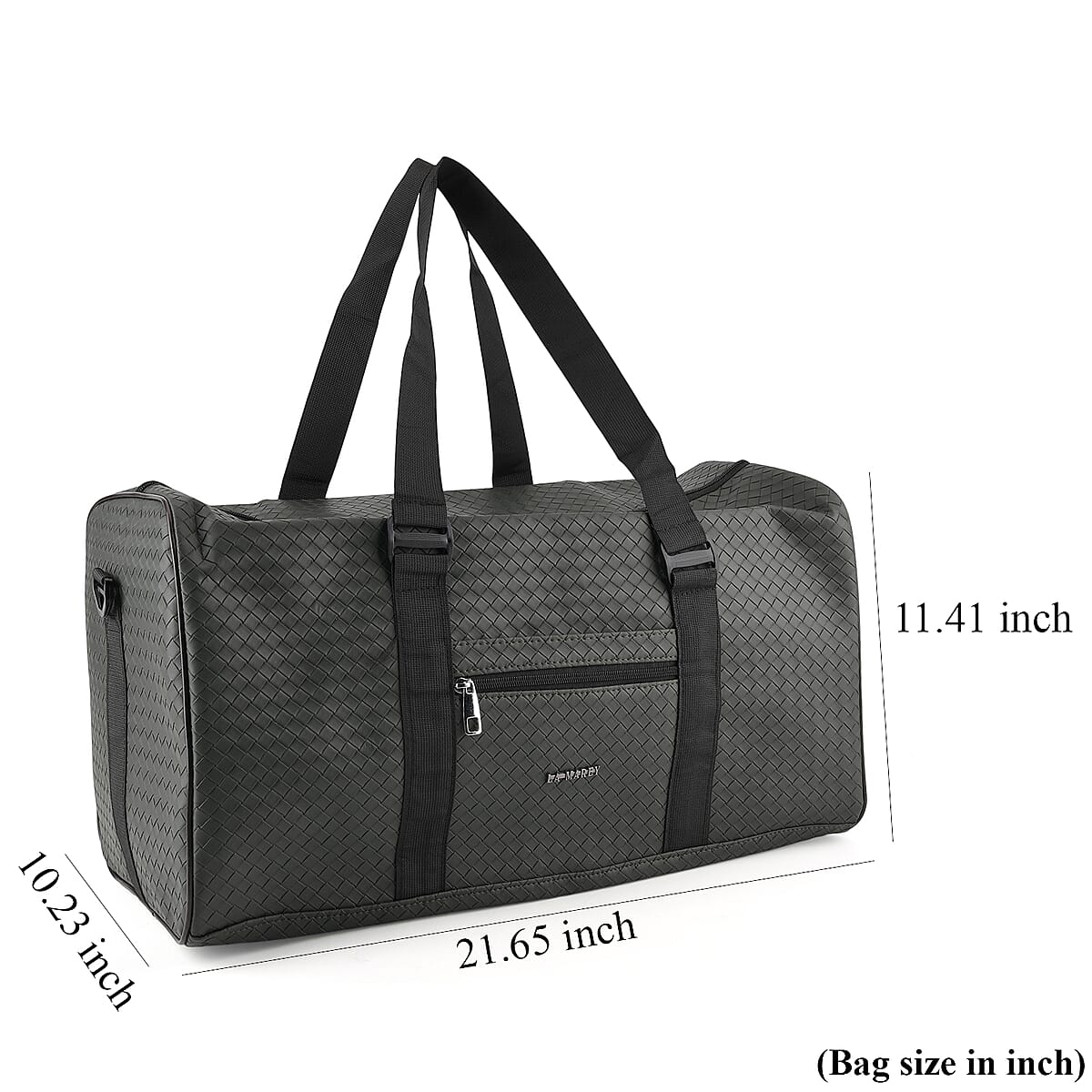 La Marey Dark Green Duffle Travel Bag with Shoulder Strap image number 4