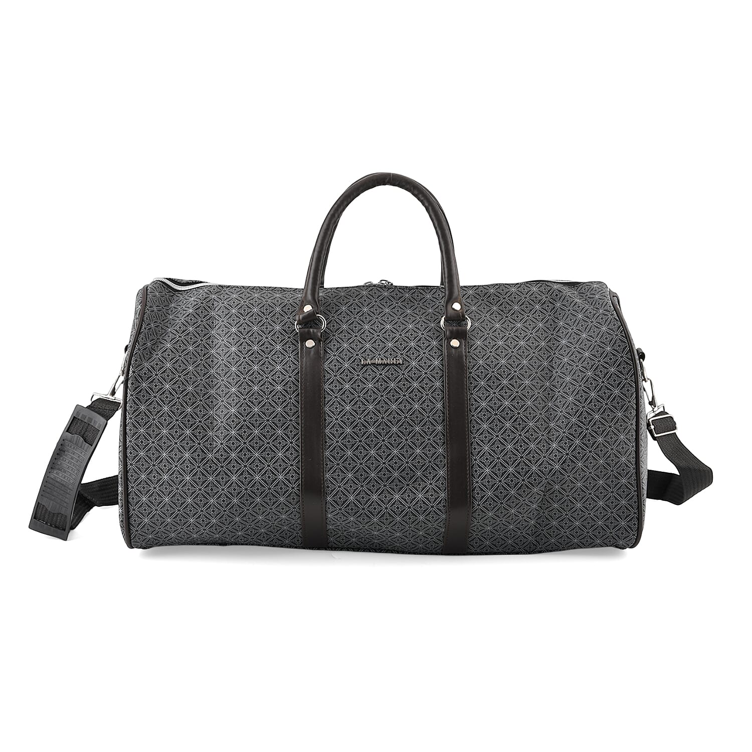 La Marey Black Duffle Travel Bag Shoulder Strap (19.69x10.24x7.87)