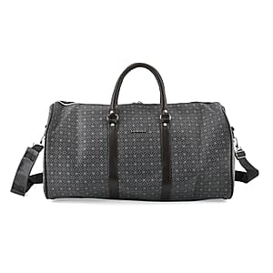 La Marey Black Duffle Travel Bag Shoulder Strap (19.69x10.24x7.87)