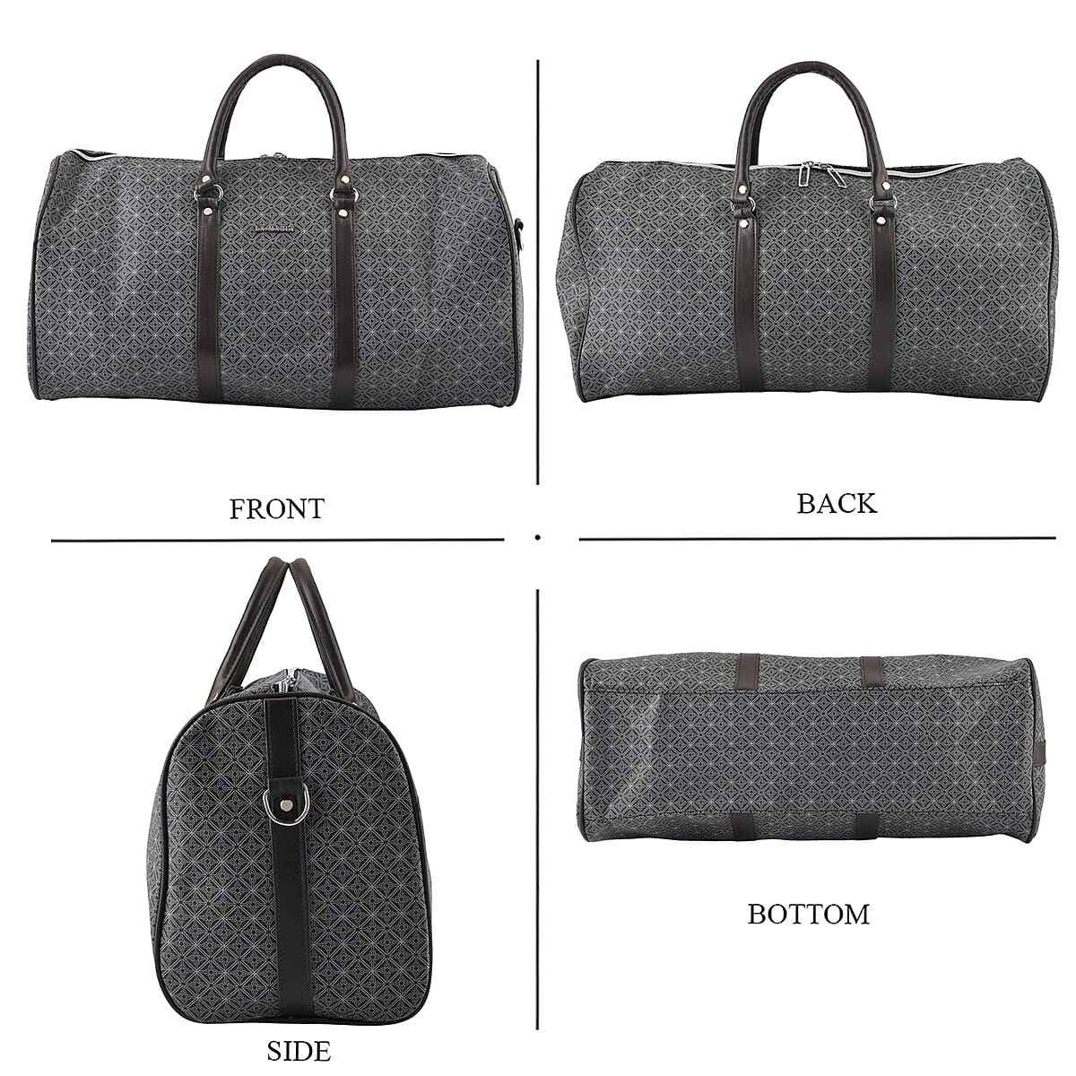 La Marey Black Duffle Travel Bag Shoulder Strap (19.69x10.24x7.87) image number 1