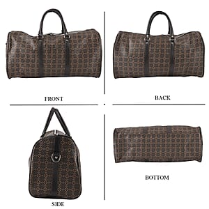 La Marey Brown Duffle Travel Bag Shoulder Strap (19.69x10.24x7.87)