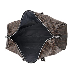 La Marey Brown Duffle Travel Bag Shoulder Strap (19.69x10.24x7.87)