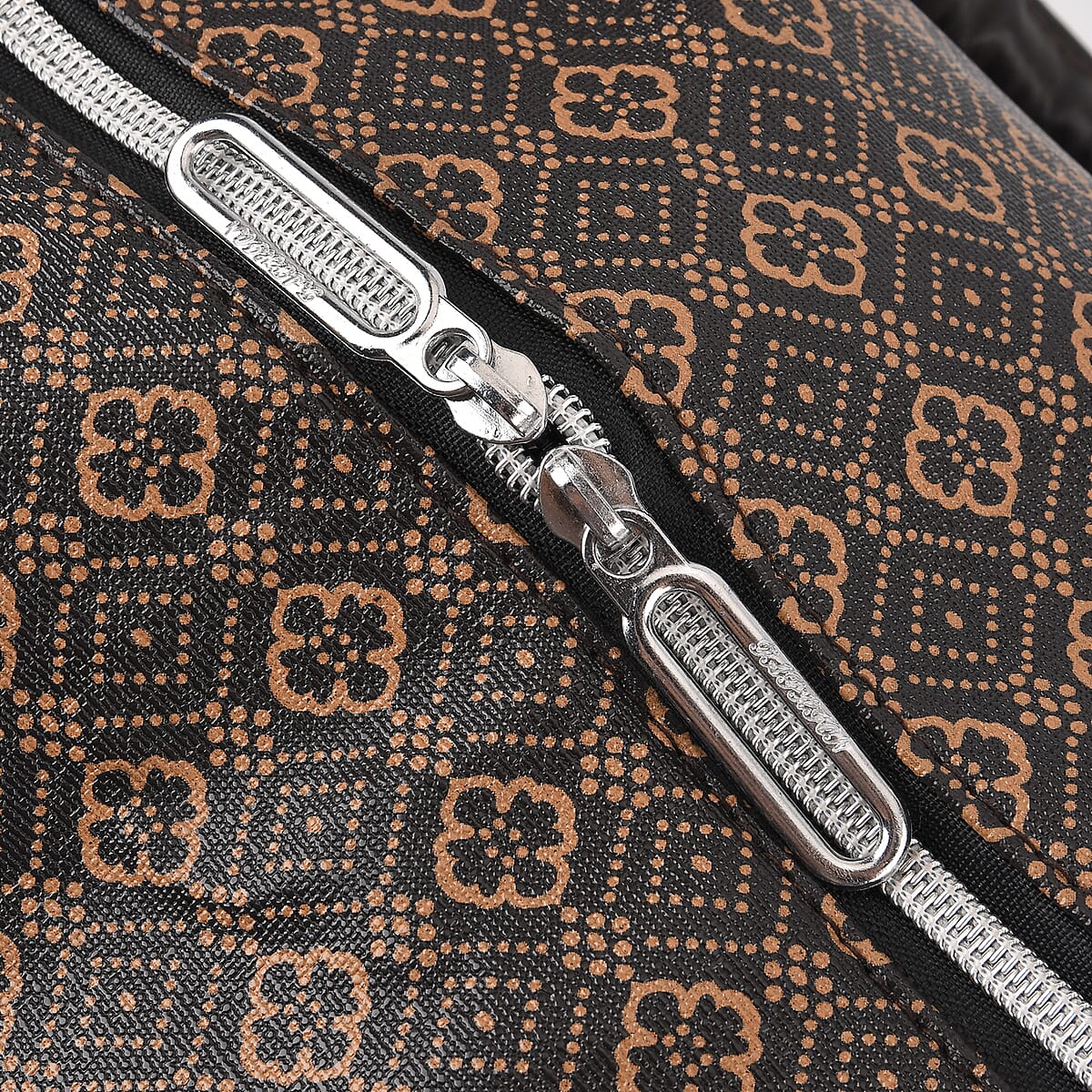 La Marey Brown Duffle Travel Bag Shoulder Strap (19.69x10.24x7.87) image number 3