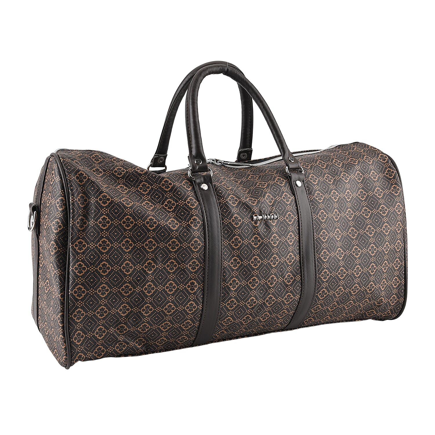 La Marey Brown Duffle Travel Bag Shoulder Strap (19.69x10.24x7.87)