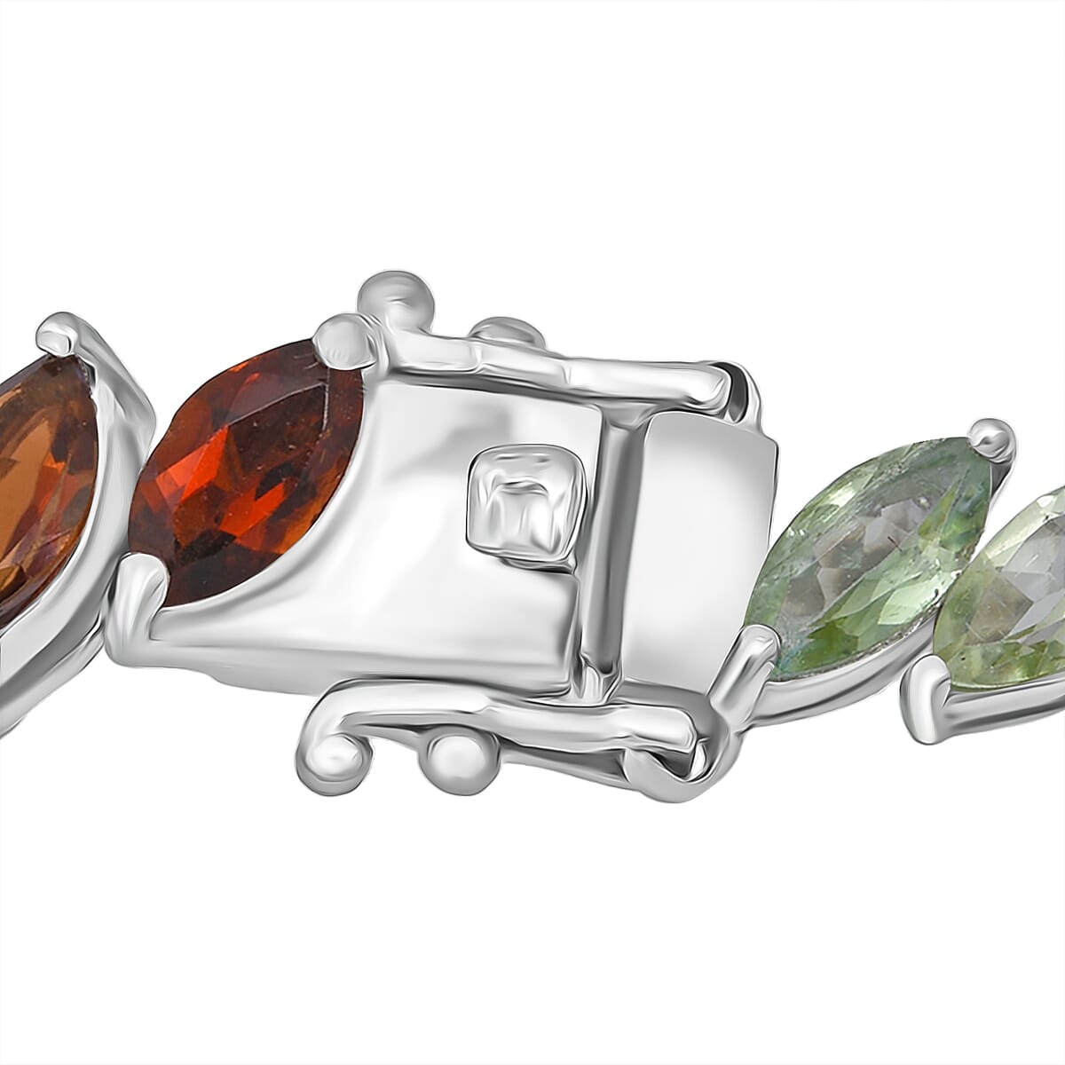 D'Joy Premium Multi-Tourmaline 10.35 ctw Shades of Forever Bracelet in Rhodium Over Sterling Silver (8.00 In) image number 3