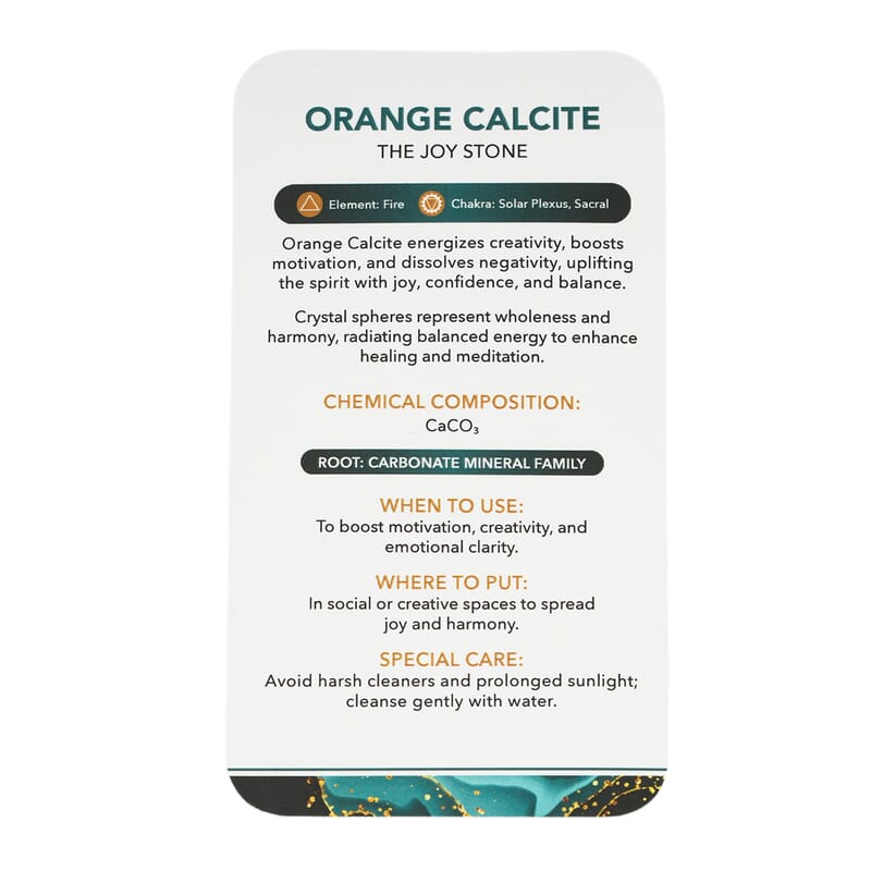 Calcite Orange Sphere (Ball) -Small 996ctw