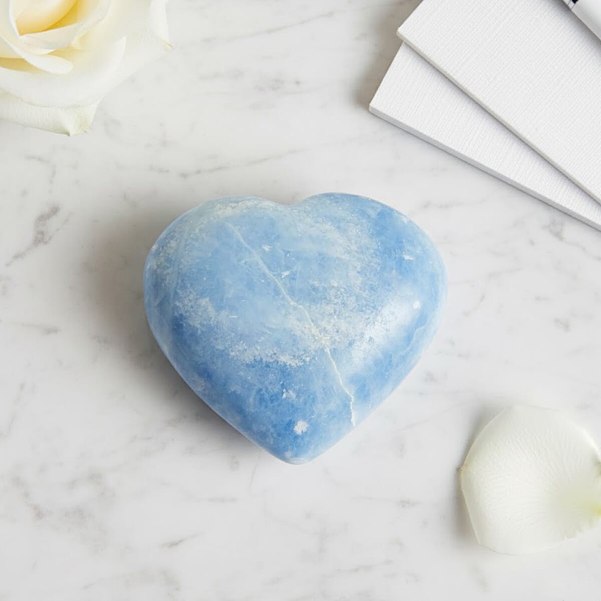 Calcite Blue Heart Shape -Medium 769ctw image number 1