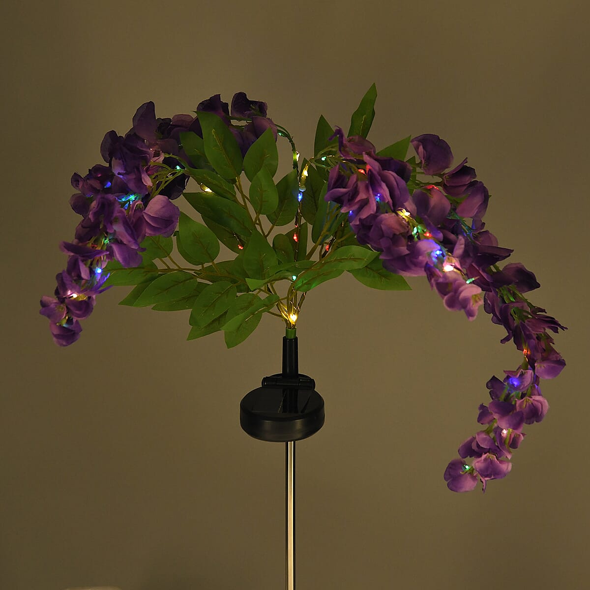 Livmore Purple Wisteria Flower Solar Lights with 4 Heads image number 3